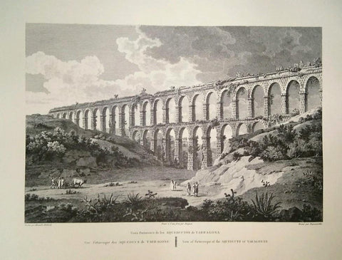 Lamina CATALOGNE, Numero 43: Vista pintoresca de los acueductos de Tarragona (1813)