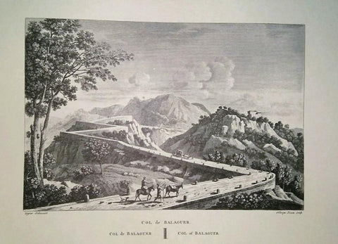 Lamina CATALOGNE, Numero 51: Vista del COL de BALAGUER (1813)