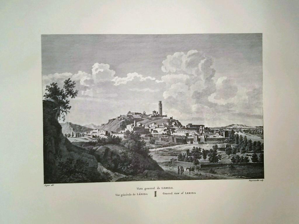 Lamina CATALOGNE, Numero 55: Vista General de Lerida/Lleida (1813)