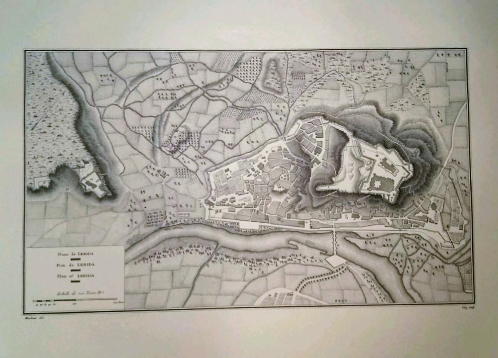 Lamina CATALOGNE, Numero 56: Plano antiguo de LERIDA/LLEIDA (1813)