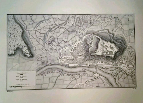 Lamina CATALOGNE, Numero 56: Plano antiguo de LERIDA/LLEIDA (1813)