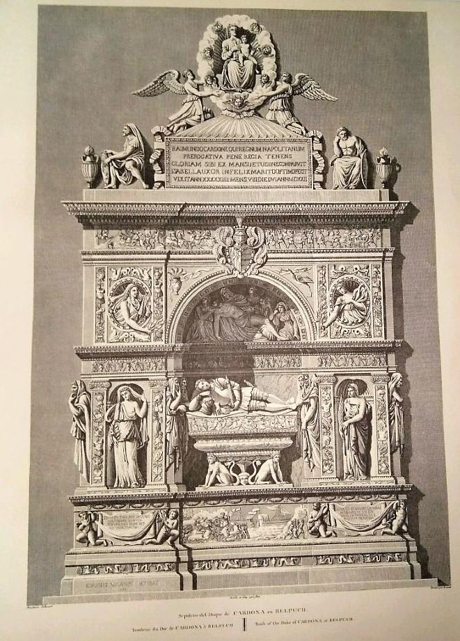 Lamina CATALOGNE, Numero 63: Sepulcro del Duque de CARDONA en BELPUCH (1813)