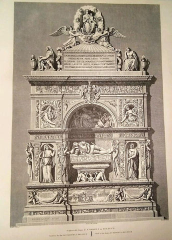 Lamina CATALOGNE, Numero 63: Sepulcro del Duque de CARDONA en BELPUCH (1813)