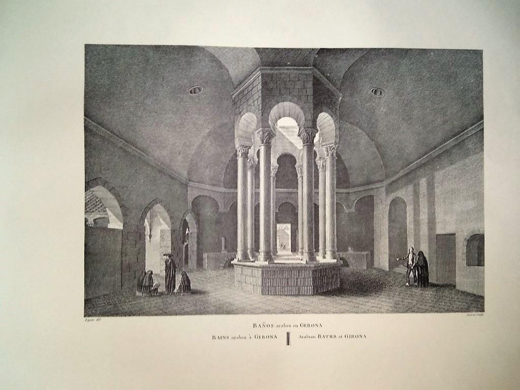 Lamina CATALOGNE, Numero 69: Vista Interior BAÑOS ARABES DE GERONA/GIRONA (1813)