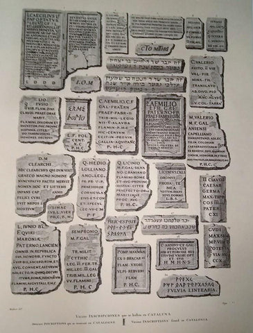 Lamina CATALOGNE, Numero 71: VARIAS INSCRIPCIONES QUE SE HALLAN EN CATALUNYA (1813)