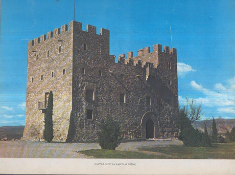 Lamina Castillos de España Edicion 1967 No.071: CASTILLO DE LA RAPITA (LLEIDA)