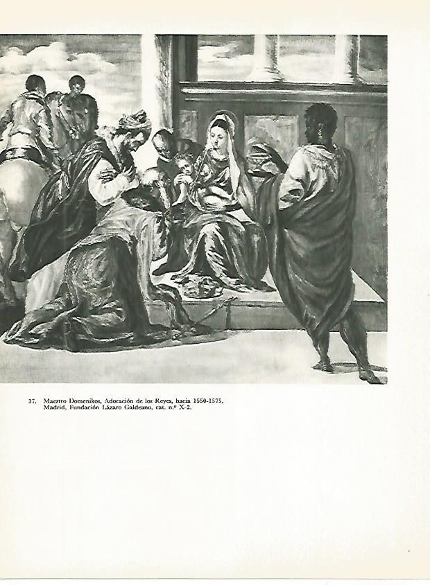 LAMINA 1968: MAESTRO DOMENIKOS. Adoracion de los Reyes
