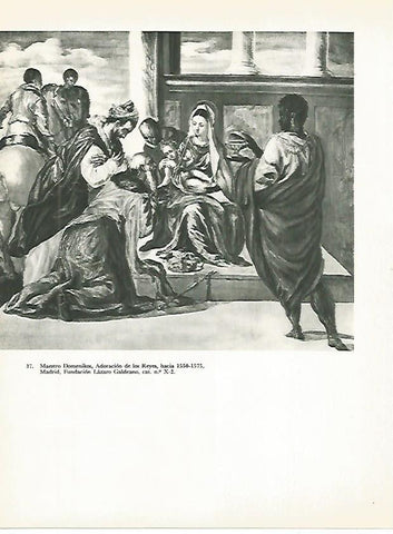 LAMINA 1968: MAESTRO DOMENIKOS. Adoracion de los Reyes