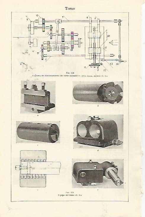 LAMINA ESPASA 1335: Equipo del torno S.G.