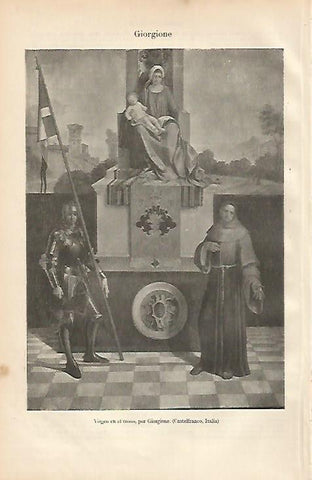 LAMINA ESPASA 2098: Virgen en el trono de Giorgione