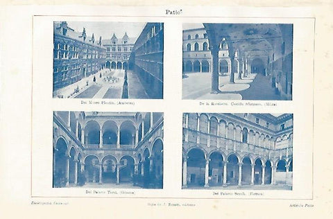 LAMINA ESPASA 2355:  Patios de edificios de Europa