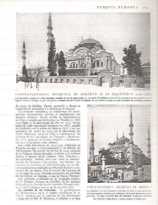 LAMINA 3152: TURQUIA. Mezquita de Suleiman II y Mezquita de Ahmed I en Estambul