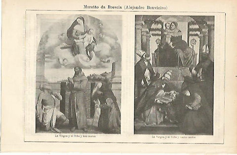 LAMINA ESPASA 8756: La Virgen y el Niño por Moretto da Brescia