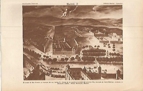 LAMINA ESPASA 9354: El Prado de San Fermin en tiempos de Carlos II Madrid