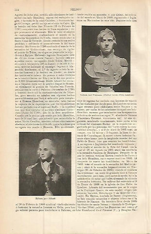 LAMINA ESPASA 9382: Nelson por Flaxman y por Abbot