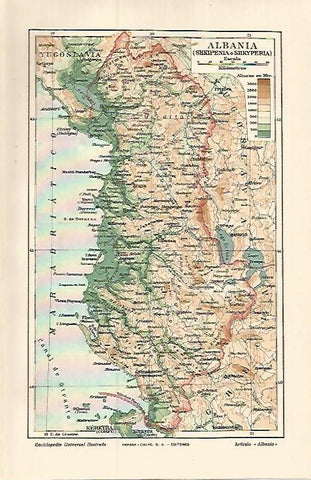 LAMINA ESPASA 10824: Mapa de Albania