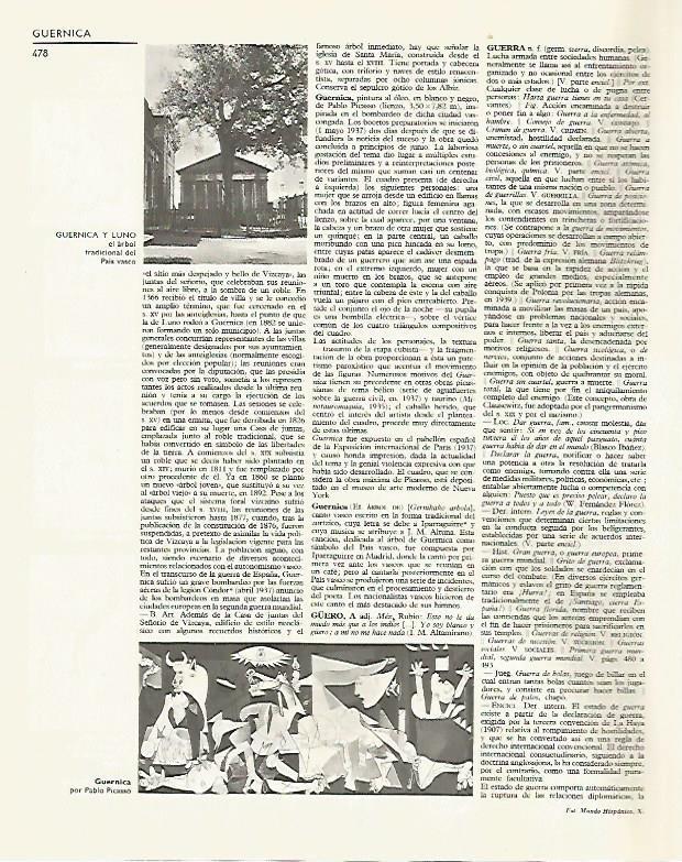 LAMINA LAROUSSE 70105: Guernica y Luno . El Guernica de Picasso