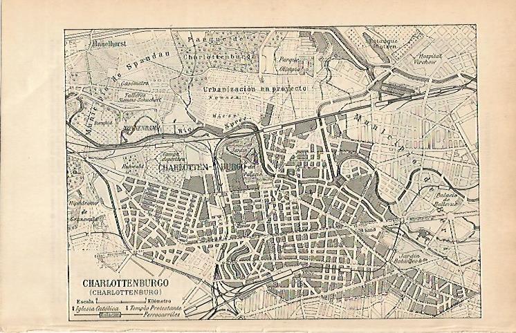 LAMINA ESPASA Alemania 1900: Plano de Charlottenburg Alemania