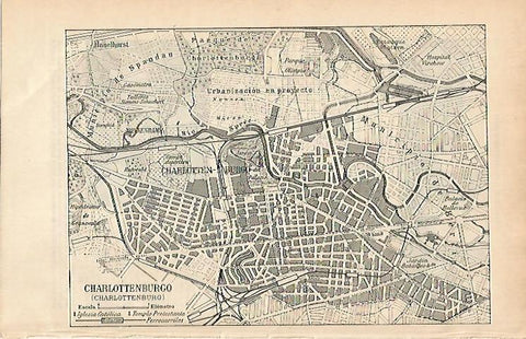 LAMINA ESPASA Alemania 1900: Plano de Charlottenburg Alemania