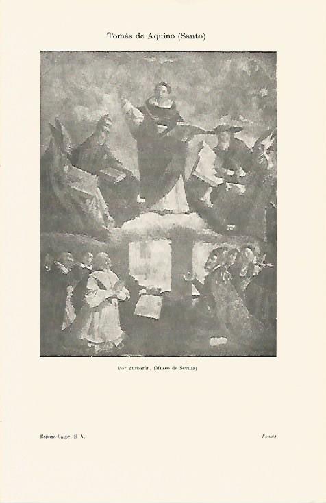 LAMINA ESPASA 1292: Zurbara Santo Tomas de Aquino