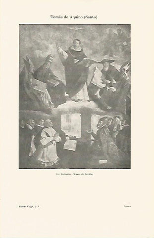 LAMINA ESPASA 1292: Zurbara Santo Tomas de Aquino