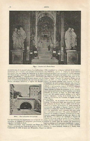 LAMINA ESPASA 16864: Interior de la Escala Santa en Roma