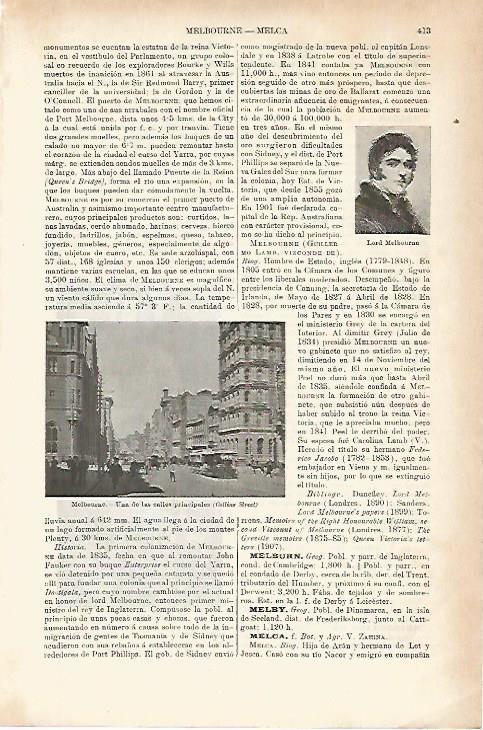 LAMINA ESPASA 17744: Collins Street en Melbourne