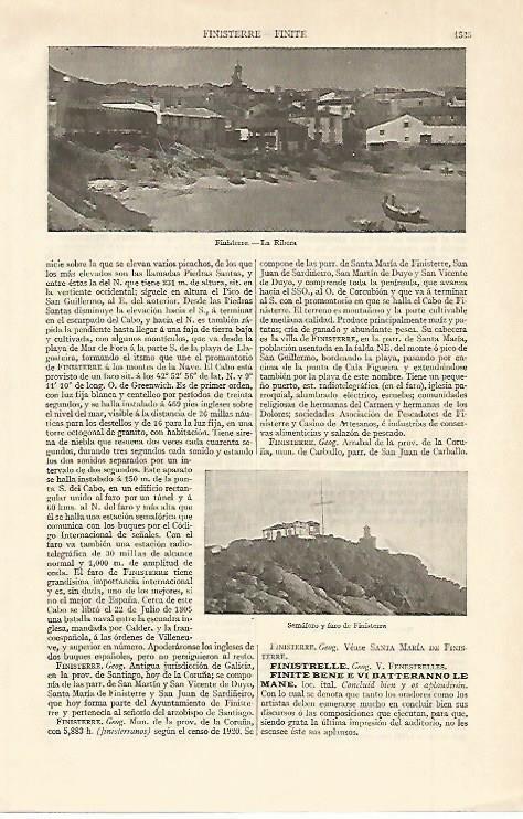 LAMINA ESPASA 2529: La Ribera de Finisterre