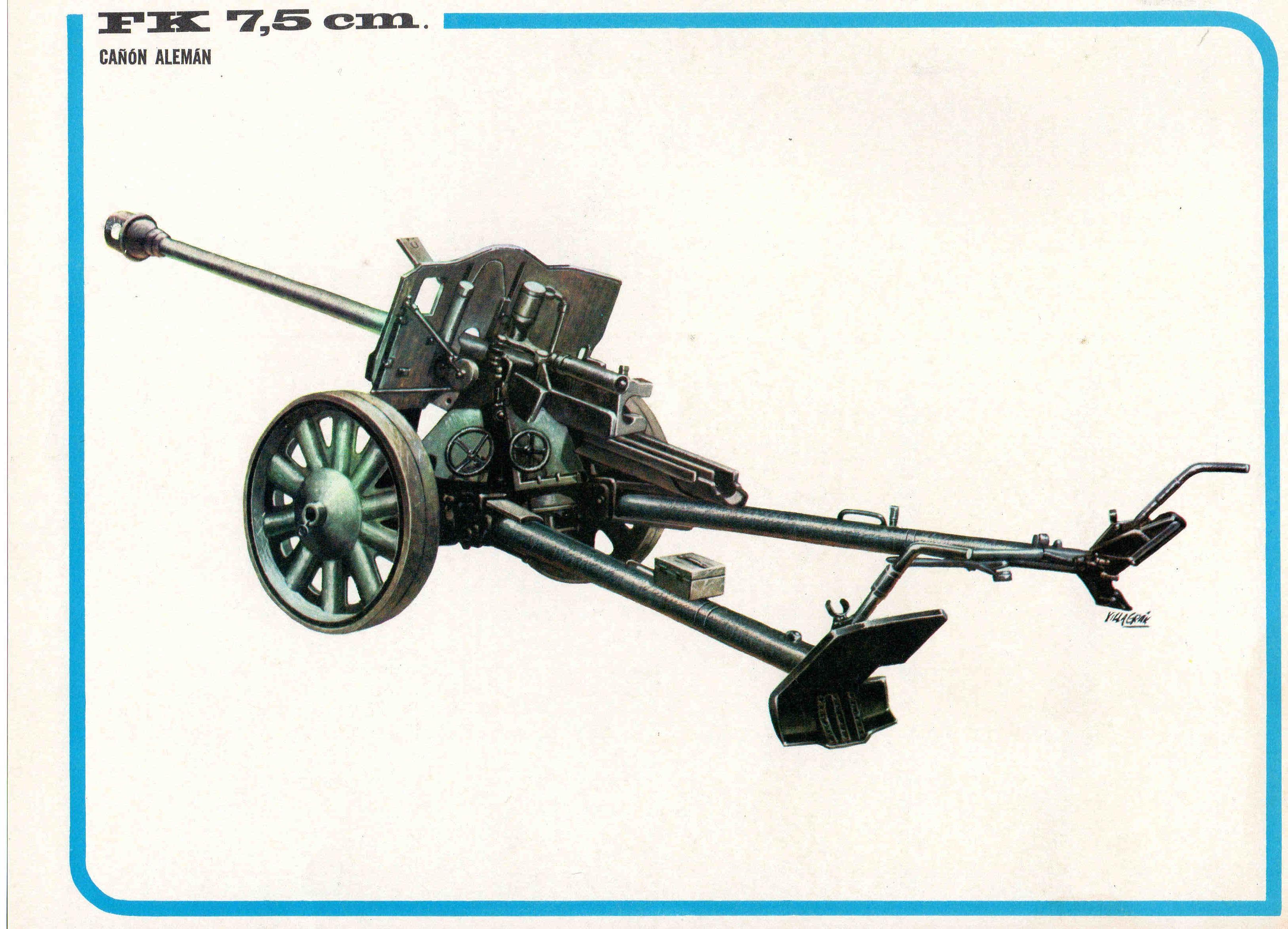LAMINA 4184: FK 75 cm Cañon Aleman
