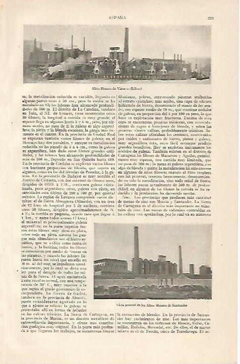 LAMINA ESPASA 10105: Altos Hornos de Vizcaya y de Santander