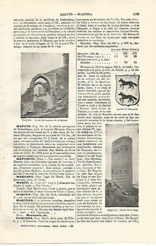 LAMINA ESPASA 18709: Escudo arcos y Torre de Maqueda
