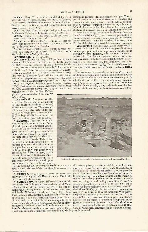 LAMINA ESPASA 19001: Ruinas de Abidos Egipto