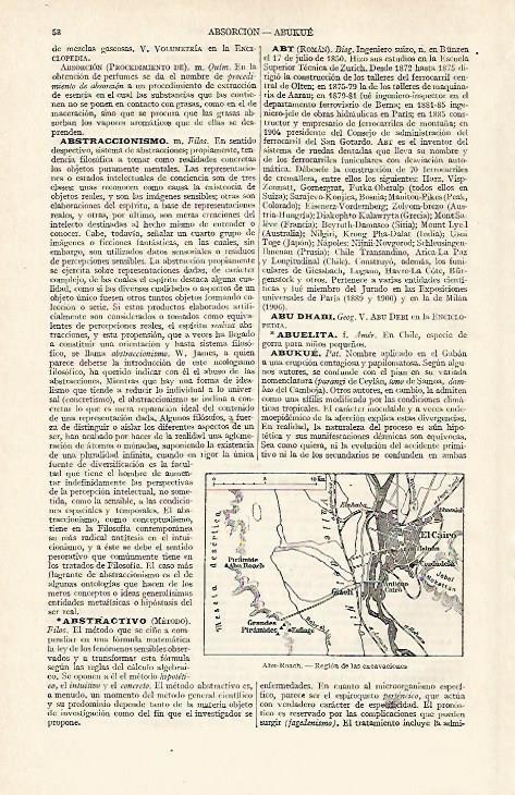 LAMINA ESPASA 19002: Plano de las excavaciones de Abu Roach Egipto