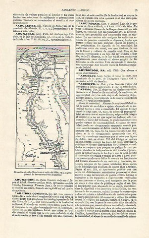 LAMINA ESPASA 19003: Mapa de la situacion de Abu Roach Egipto