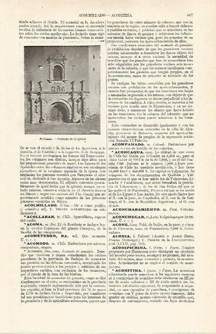 LAMINA ESPASA 19005: Iglesia de Acolman Mexico
