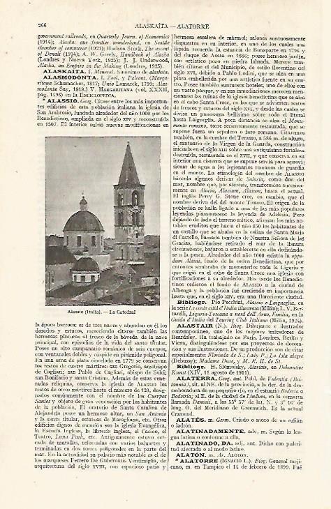 LAMINA ESPASA 19019: Catedral de Alassio Italia