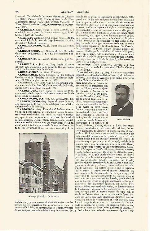 LAMINA ESPASA 19023: Catedral de Albenga Italia