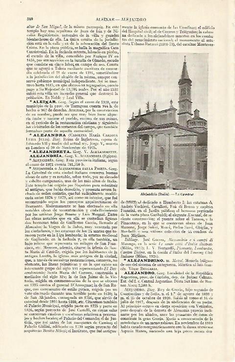 LAMINA ESPASA 19027:Catedral de Alejandria Italia