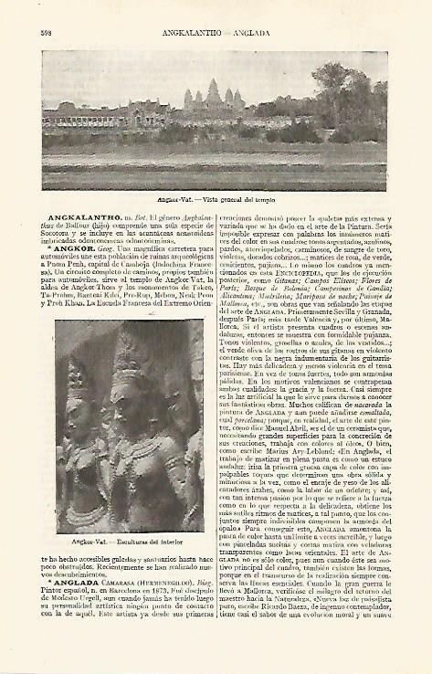 LAMINA ESPASA 19057: Templo de Angkor Vat Camboya