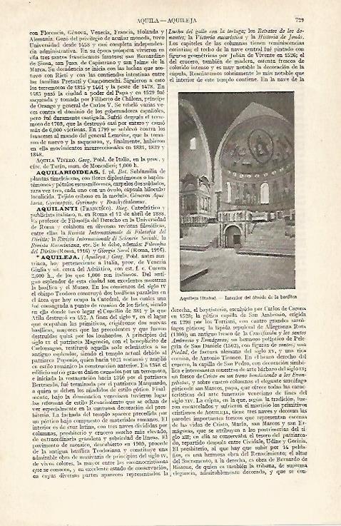 LAMINA ESPASA 19066: Basilica de Aquileja Italia