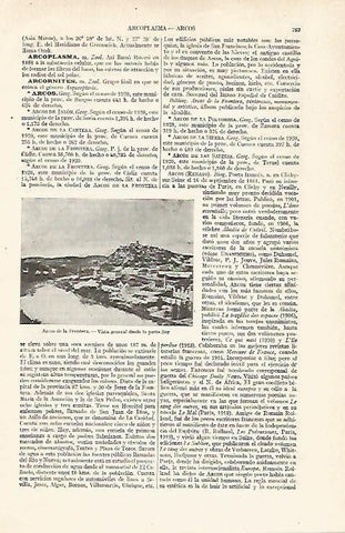 LAMINA ESPASA 19070: Vista de Arcos de la Frontera Cadiz