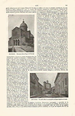 LAMINA ESPASA 19092: Santuario de la Virgen del Portone en Asti Italia