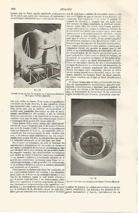 LAMINA ESPASA 19115: Tunel aerodinamico de Cuatro Vientos en Madrid