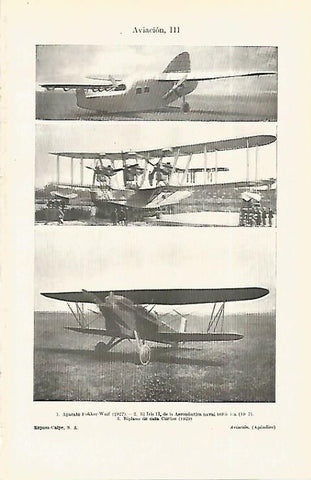 LAMINA ESPASA 19123: Eel Fokker Wulf Iris II y Curtiss