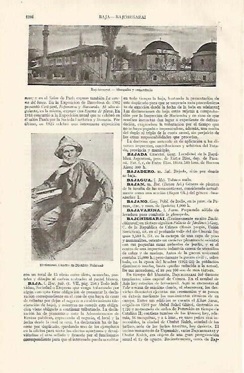 LAMINA ESPASA 19134: Mezquita y cementerio de Bajchissarai Rusia