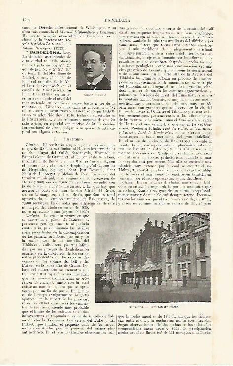 LAMINA ESPASA 19143: Estacion del Norte en Barcelona