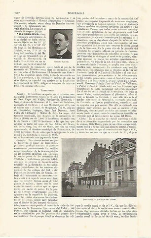 LAMINA ESPASA 19143: Estacion del Norte en Barcelona