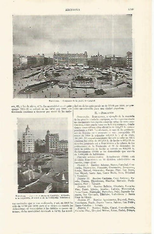 LAMINA ESPASA 19146: Plaza Cataluña en Barcelona
