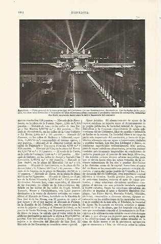 LAMINA ESPASA 19151: Vista de la Feria de Barcelona