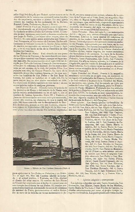 LAMINA ESPASA 19167: Iglesia de San Esteban Rotondo en Roma